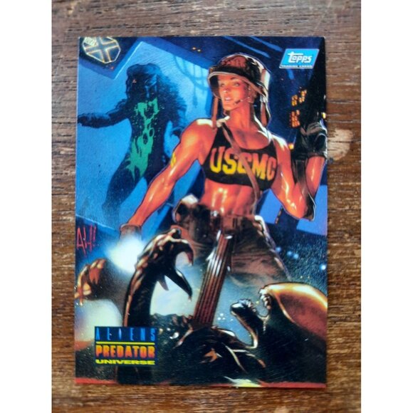 Vintage Topps Fantasy Art Trading Card Alien Predator Universe P2 - Picture 1 of 2